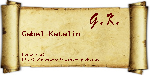 Gabel Katalin névjegykártya